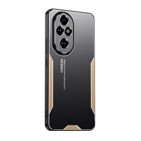 Per Honor 200 Blade Series Custodia per telefono ibrida in metallo TPU (oro)