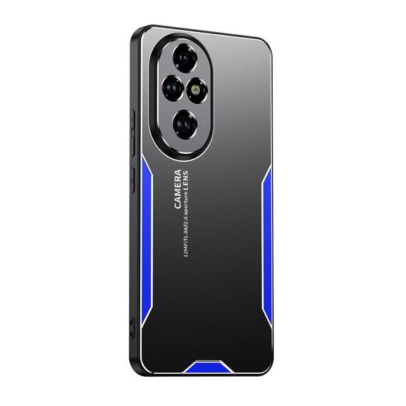 Per Honor 200 Blade Series Custodia per telefono ibrida in metallo TPU (blu)