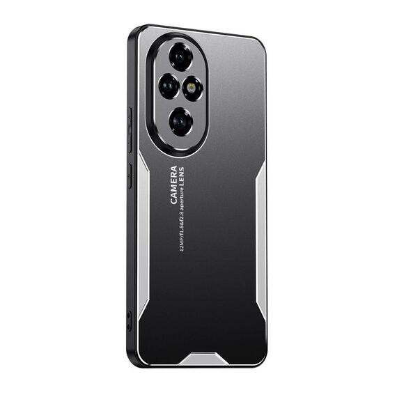 Custodia per telefono ibrida in metallo TPU per Honor 200 Pro Blade Series (argento)