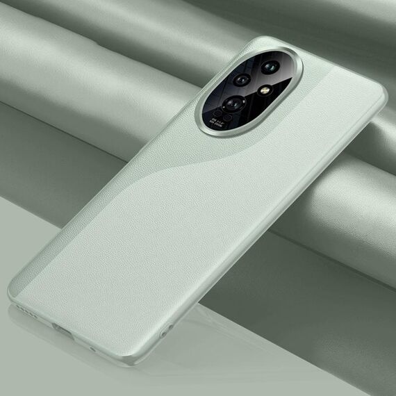 Custodia per telefono antiurto all-inclusive in pelle tinta unita per Honor 200 (verde)