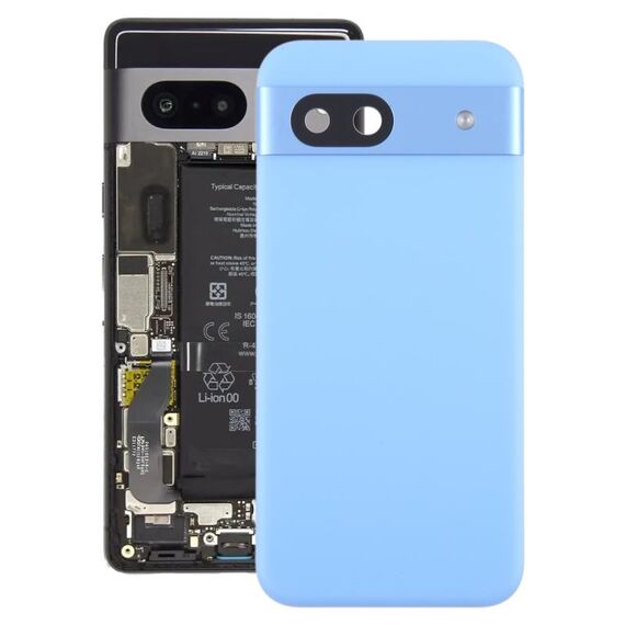 Per Google Pixel 8a Cover posteriore batteria originale con copriobiettivo fotocamera (blu)