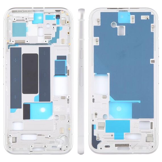 Per Google Pixel 8a Piastra con cornice centrale originale, con tasti laterali (Argento)