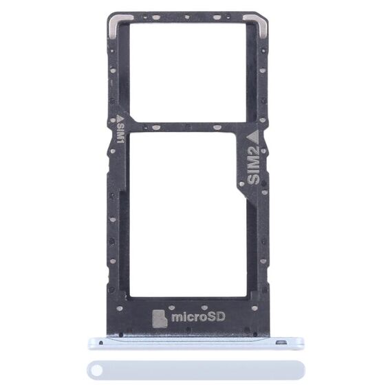 Per HTC U20 5G Vassoio scheda SIM originale + Vassoio scheda SIM/Micro SD (Bianco)