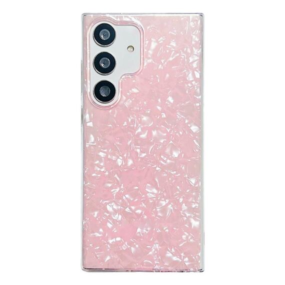 Custodia protettiva per telefono in TPU con motivo a conchiglia per Samsung Galaxy S23 FE 5G (rosa)