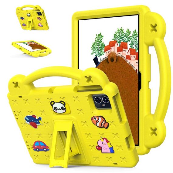 Per Teclast M50 HD 10.1 / M50 Pro 10.1 2023 Maniglia Cavalletto Custodia per tablet antiurto EVA per bambini (Giallo)