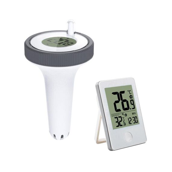 Termometro per vasca da bagno per piscina estiva Misuratore di temperatura galleggiante per acquario senza fili(Bianco)