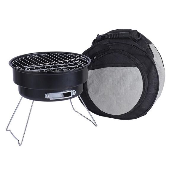 Utensili da cucina da campeggio selvaggi per barbecue rotondi pieghevoli portatili per esterni, specificazione: con custodia