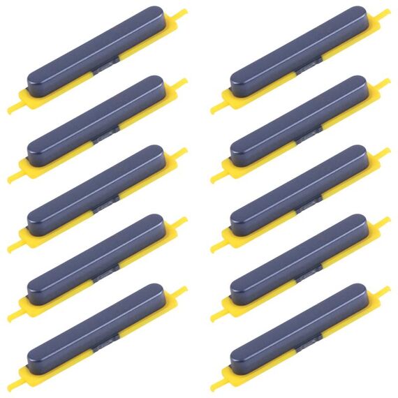 Per Samsung Galaxy A25 SM-A256B 10 pezzi Pulsante di accensione e pulsante di controllo del volume originali (nero)