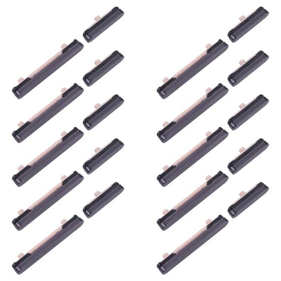 Per Samsung Galaxy S24+ SM-S926B 10 pezzi Pulsante di accensione e pulsante di controllo del volume originali (nero)