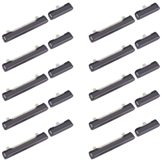 Per Samsung Galaxy S24 Ultra SM-S928B 10 pezzi Pulsante di accensione originale e pulsante di controllo del volume (nero)