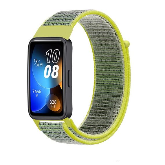 Per cinturino Huawei Watch 9/9 NFC cinturino in nylon con gancio e chiusura ad anello (giallo brillante)