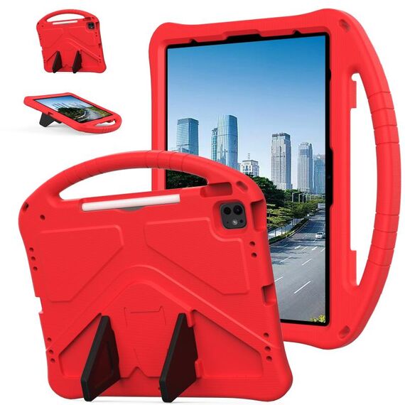 Per iPad Pro 13 2024 Custodia tablet antiurto EVA con supporto (rosso)