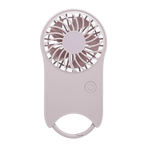 F12 3 velocità del vento Ventola di raffreddamento estiva per esterni Mini ventilatore portatile con fibbia appesa (rosa)