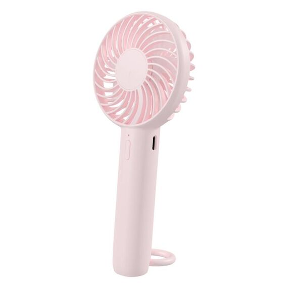 S3 3 velocità ventilatore da tavolo a basso rumore con foro sospeso ventilatore di raffreddamento portatile ricaricabile (rosa)