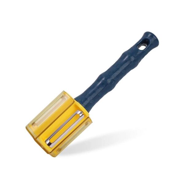 Coltello per sbucciare frutta e verdura in acciaio inossidabile 3 in 1 per la cucina domestica (blu)
