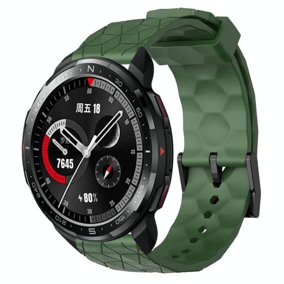 Cinturino per orologio in silicone tinta unita per orologio da calcio For Honor Watch GS Pro 22mm (verde militare)