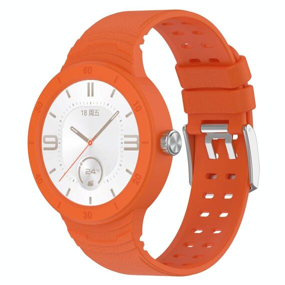 Per Huawei Watch GT Cyber ​​Cinturino per orologio integrato traspirante in silicone (arancione)