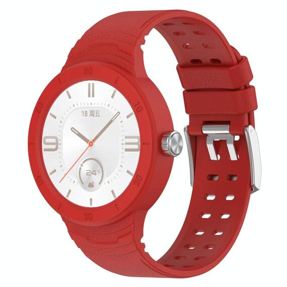 Per Huawei Watch GT Cyber cinturino integrato traspirante in silicone (rosso)