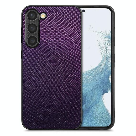 Per Samsung Galaxy S23 + 5G Cover posteriore in pelle con cover posteriore a colori (viola)