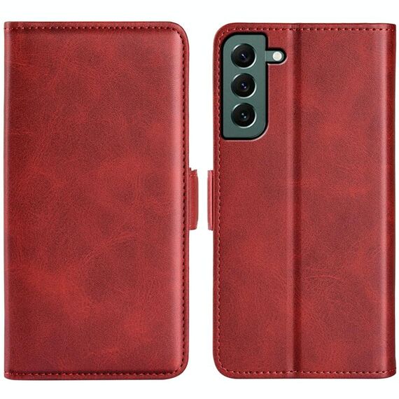 Per Samsung Galaxy S23 + 5G Custodia per telefono in pelle con fibbia magnetica a doppio lato (rosso)