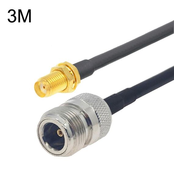 Cavo adattatore coassiale SMA femmina a N femmina RG58, lunghezza cavo: 3 m