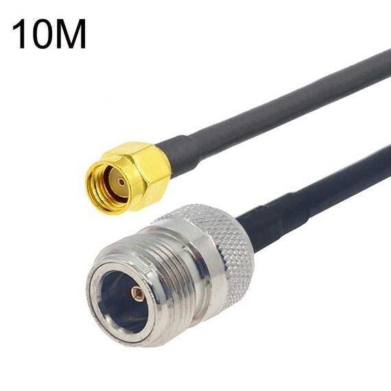 Cavo adattatore coassiale RP-SMA maschio a N femmina RG58, lunghezza cavo: 10 m