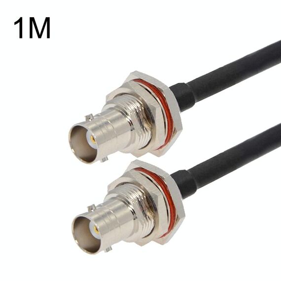 Cavo adattatore coassiale BNC femmina a BNC femmina RG58, lunghezza cavo: 1 m