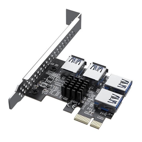 PCI-E1 a 4 SATA3.0 Rotary Card Computer Desktop Disco rigido a stato solido