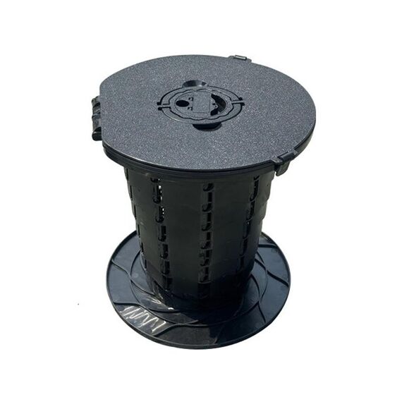 Sgabello pieghevole per toilette da viaggio portatile retrattile per pesca all'aperto campeggio nero ordinario