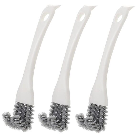 3 spazzole per pulizia fornello da cucina 2 in 1, pala per barbecue, spazzola per pulizia (modello a griglia)