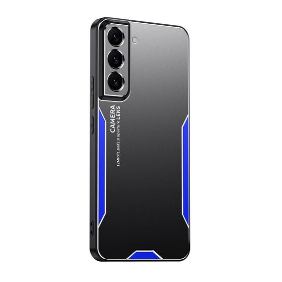 Per Samsung Galaxy S22+ 5G Blade Series Custodia per telefono ibrida in metallo TPU (blu)