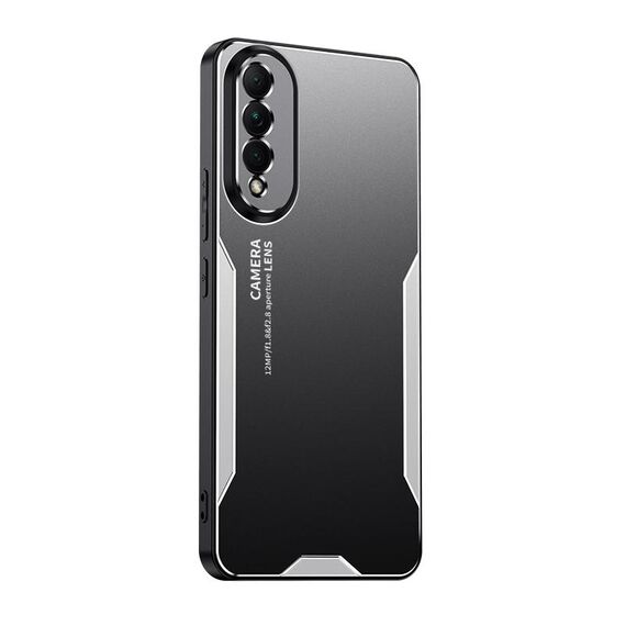 Custodia per telefono ibrida in metallo TPU per Honor X20 SE Blade Series (argento)