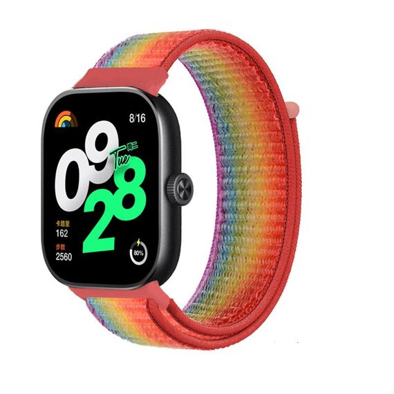 Per Rendmi Watch 4 cinturino in nylon con gancio e chiusura ad anello (colore arcobaleno)