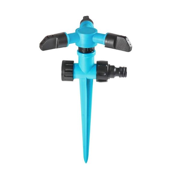 Ugelli di spruzzatura a triangolo per prato da giardino con irrigatore a terra in plastica rotante automatico (blu cielo)