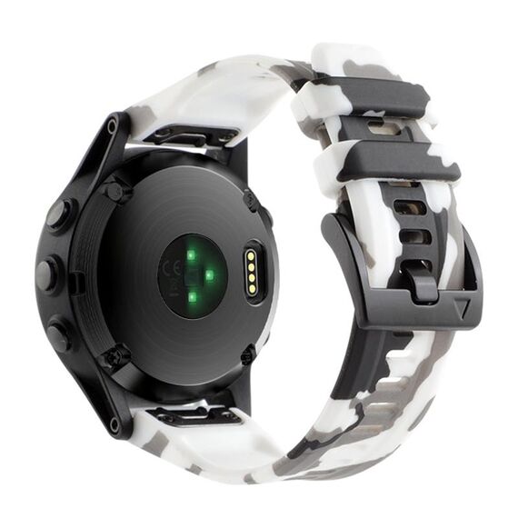 Per cinturino in silicone a sgancio rapido Garmin Fenix ​​7X / 7X Pro / Tactix 7 mimetico (bianco)