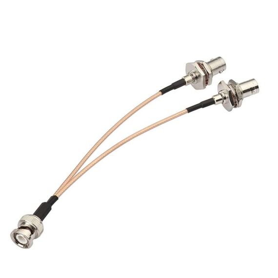Connettore coassiale per filo RG316 da 30 cm BNC maschio a doppio BNC femmina