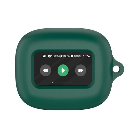 Custodia protettiva in silicone per auricolari Bluetooth wireless JBL Live Beam 3 (verde scuro)