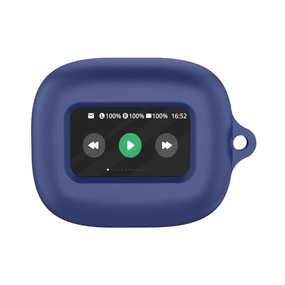 Custodia protettiva in silicone per auricolari Bluetooth wireless JBL Live Beam 3 (blu scuro)