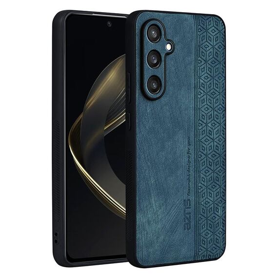 Per Samsung Galaxy S24 FE 5G AZNS Custodia per telefono con sensazione di pelle in rilievo 3D (verde scuro)