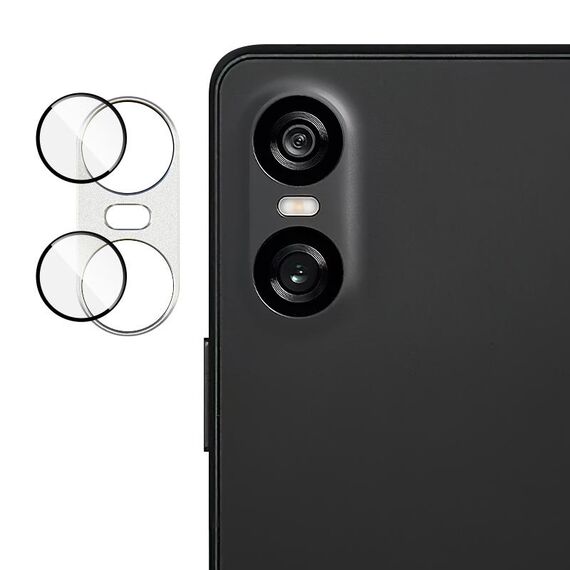 Per Sony Xperia 10 VI IMAK Metal Armor Premium Pellicola protettiva per fotocamera (argento)