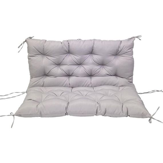 Cuscino per sedia da panca per protezione solare impermeabile morbido per patio domestico, dimensioni: 120x100x10 cm (grigio chiaro)
