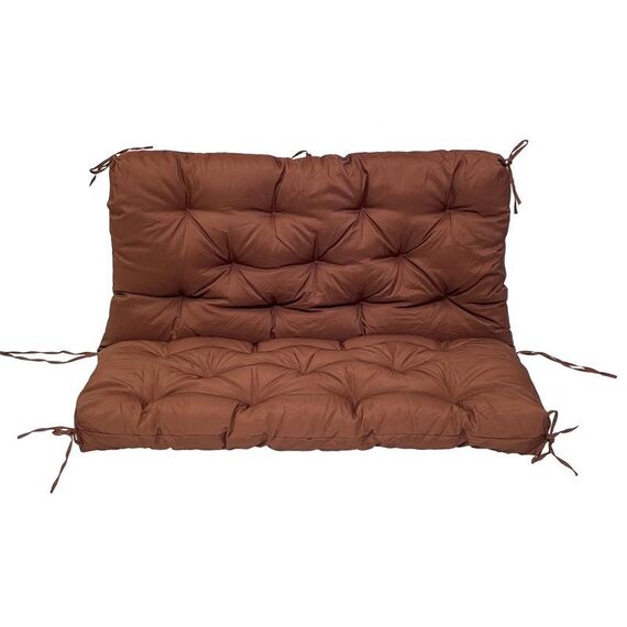 Cuscino per sedia da panca per protezione solare impermeabile morbido per patio domestico, dimensioni: 120x100x10 cm (caffè scuro)