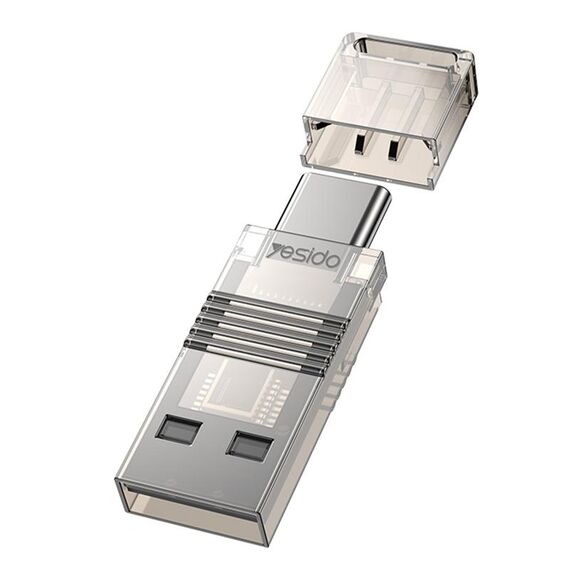 Yesido GS21 Adattatore per lettore di schede OTG 2 in 1 da USB 3.0 a USB-C / Type-C + TF Card (Oro)
