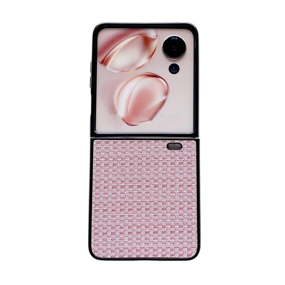 Custodia protettiva per telefono per Honor Magic V Flip Fantasy Weave Pattern (rosa)