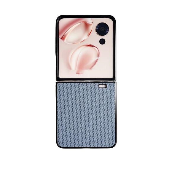 Custodia per telefono per PC Flip Weave Texture per Honor Magic V (blu)