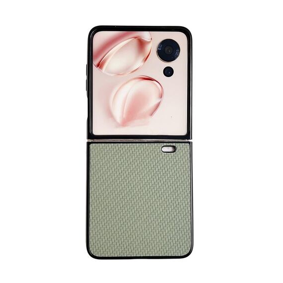 Custodia per telefono per PC For Honor Magic V Flip Weave Texture (verde)