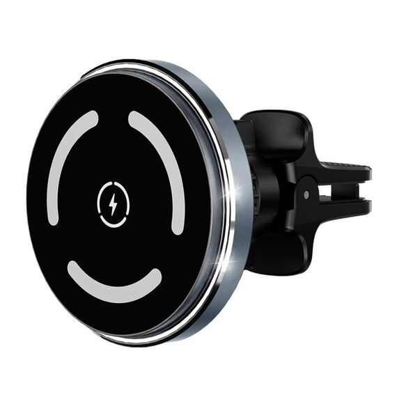 Supporto per auto con ricarica wireless magnetica M68 da 15 W (grigio scuro)