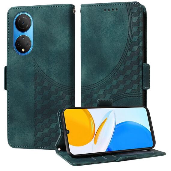 Custodia per telefono in pelle stellata con rombo in rilievo per Honor X7 4G / Play 30 Plus (verde)