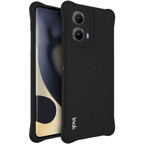 Per Motorola Edge 2024 imak custodia per telefono in TPU antiurto con airbag (nero opaco)