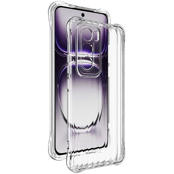 Per OPPO Reno12 Global IMAK Custodia per telefono in TPU con struttura ondulata (trasparente)
